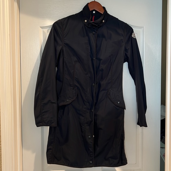 Moncler Argeline Waterproof Rain Wind Breaker Jacket 2 Navy - Picture 2 of 7